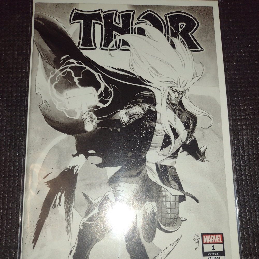 Thor #1 Klein Sketch Party Variant Cover Black and White